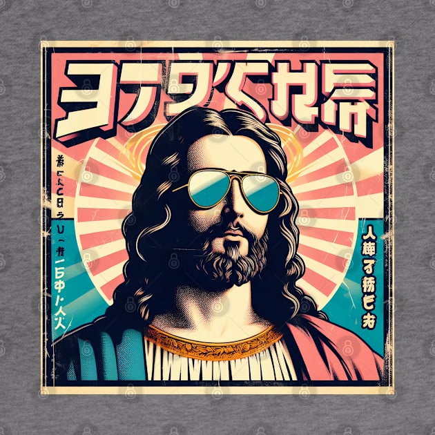 Vintage Japanese Magazine Cover with Long-Haired Man and Sunglasses by IA.PICTURE